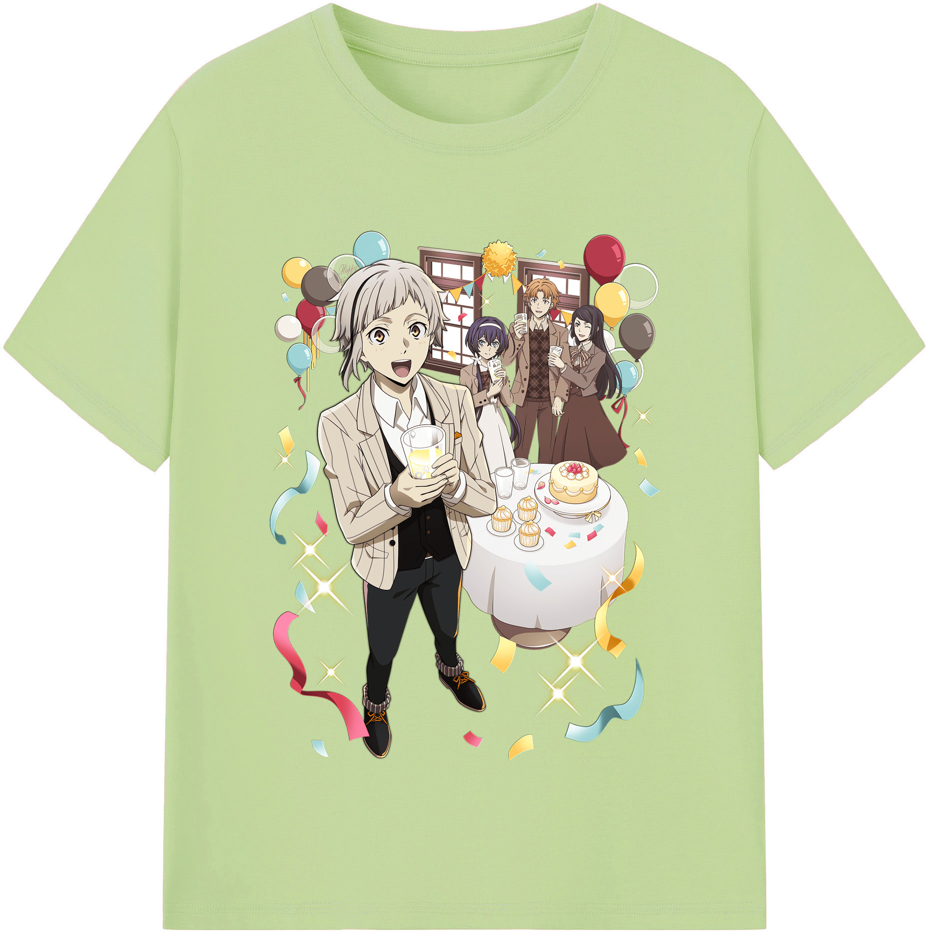 （画像用） 文豪ストレイドッグス Bungo Stray Dogs 綿100％半袖Tシャツ（フロントプリント）